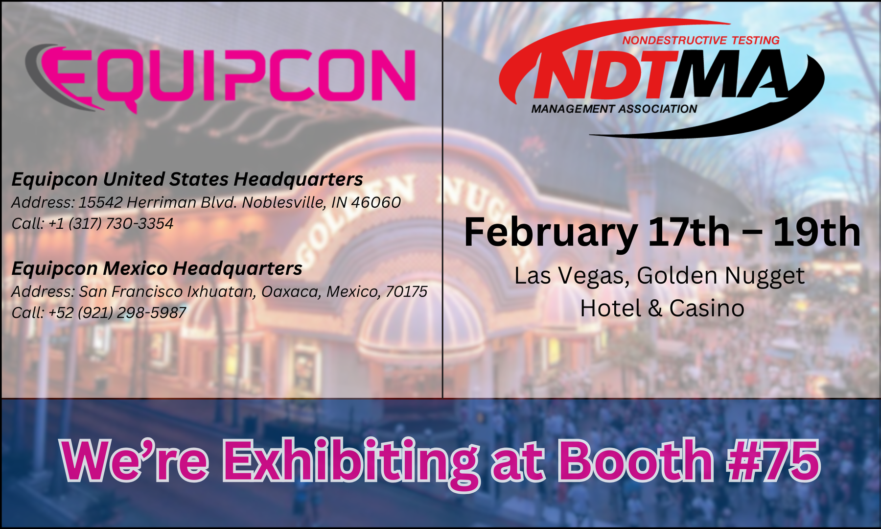 NDTMA 2026 at Booth #75